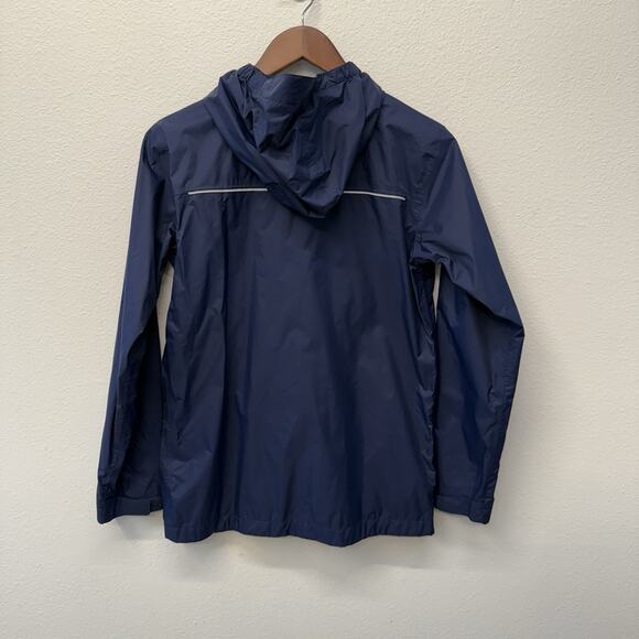 Columbia Omni-Tech Rain Wind Hooded Full Zip Blue Jacket Coat Boys L 14/16 - Picture 3 of 8